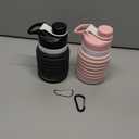 Nefeeko Collapsible Water Bottle, 26oz Silicone Foldable Water Bottles Leakproof BPA Free Travel Water Bottles with Carabiner, Portable Sport Water Bottles for Camping,Hiking Outdoor Indoor Sport