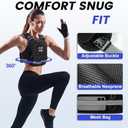 VBSD Adjustable Weighted Vest for Women Men 4-10lb/11-20lb/20-32lb Vest with 6 Ironsand Weights Body Weight Vest with Reflective Strip for Running Walking Strength Training Workouts (Black)