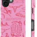 Goodon for iPhone 16 Plus Case Cute,Aesthetic Vintage Cowboy Horse Hard Shell,Compatible with Magsafe,Trendy Unique Cool Retro Coquette Floral Protective Slim Silicone Phone Cover for Women Girls