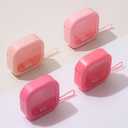 Kathfly 4 Pcs Pink Color Hair Tie Organizer Portable Hair Accessory Storage Containers Stackable Tie Bobby Pin Holder Home Cotton Swab Dispenser Accessories Jewelry Organizer Box