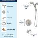 Moen 82775SRN Beric Spot Resist Brushed Nickel Shower System with Valve