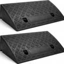 5" Rise Threshold Ramps for Doorways, Curb Ramps for Driveway 2 Pack, 6614lbs Capacity Portable Rubber Wheelchair Ramp, Driveway Ramp for Car, Cart, Hand Truck, Motorcycle, Bikes, Dollies