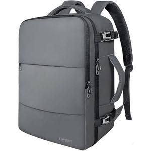 Taygeer Personal Item Backpack for Women, 35L Travel Backpack with Laptop Compartment & Water Bottle Pocket, Lightweight Work Back pack for Weekend Business Gym Hiking, Dark Grey