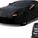 EzyShade 10-Layer Car Cover Waterproof All Weather [See Vehicle Size Chart for Accurate Fit] Car Covers for Automobiles - Full Exterior Covers - Rain Sun Wind Snow. Black, Size A4 (See SizeChart)