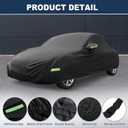 ACROPIX Car Cover Waterproof All Weather Full Exterior Cover Rain Hail Sun Protector Car Cover Black Fit for Volkswagen Beetle Bug-Sedan 2DR 1960-1980 with Door Zipper - Pack of 1