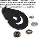 738-0919B Steering Shaft and 617-04094 Sector Gear Kit for MTD Troy Bilt 753-04517 738-0919 738-0919A, With 948-0389 710-1309 Steering Rod Cap, Screw and 941-0656A 741-0656A Pinion Gear & Bushing