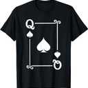 Playing Cards Costume - Queen Spades Card - Queen Card T-Shirt, Small