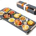 Warming Mat for Food Extra Large 36"x16", 500W Food Warming Mats for Countertop, Food Warmer Trays Chafing Dishes for Buffets Party, 9-Level Temp 12H Timer, Child Lock, Gatherings Portable