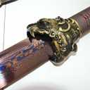Zhmyyxgs Hand-Forging Dragon/Tiger Broadsword Dao Sharp Blue Damascus Steel Kungfu