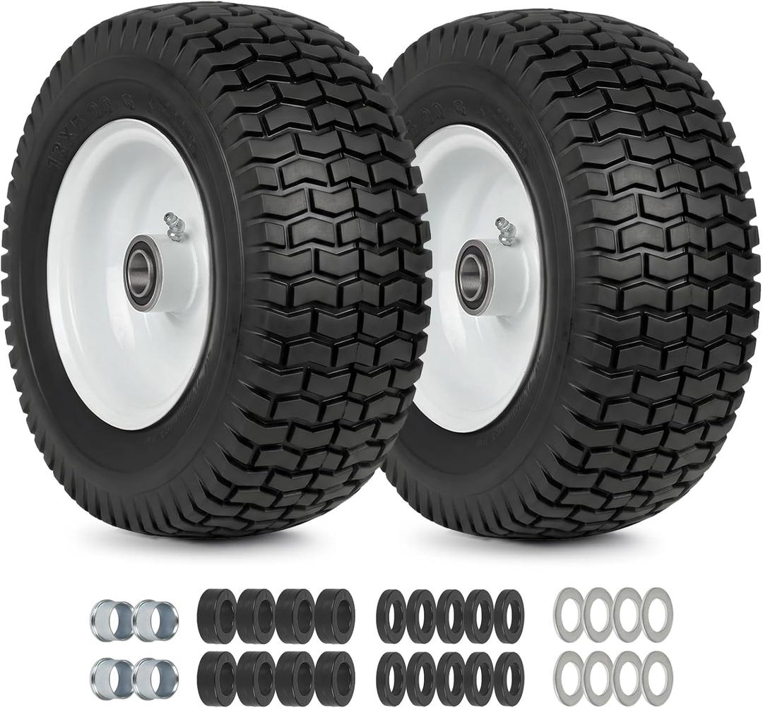 13x5.00-6 Flat Free Tire and Wheel for Lawn Mower Tractor Front Tire