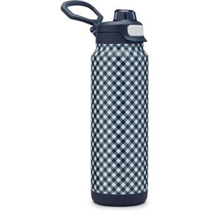 ZULU Powerfill Pro 32oz Stainless Steel Water Bottle - Checkmate Navy