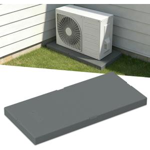 AC Unit Condenser Pads: Mini Split Pad for Air Conditioner, 18" W x 38" L x 3" H Inch Portable Ground Base Anti Vibration for Ductless Minisplit Heat Pump Systems HAVC, Generator, Gray