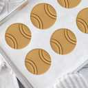 4 x Tennis Ball Cookie Cutter 3" Inch - Sports Cookie Cutters Shapes & Stamp, Tennis Ball Cookie Cutter for DIY Baking Supplies