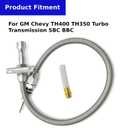 Stainless Flexible Dipstick for GM Chevy TH400 TH350 Turbo Transmission SBC BBC Firewall Mounted