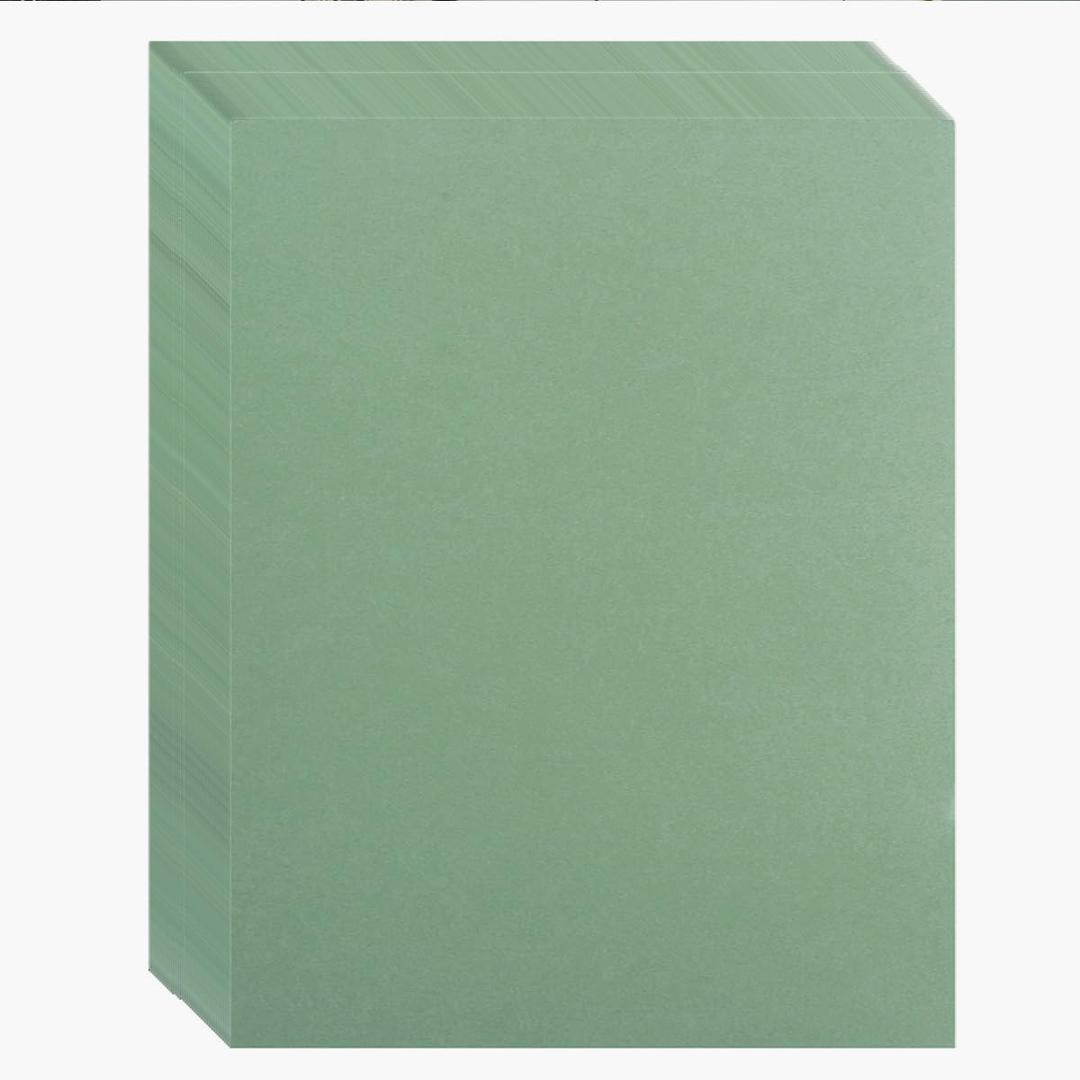 100 Pack Sage-Green Cardstock Blank Heavy Cards Stock 92LB Thick Paper for Invitations, Greeting Cards Making, Postcards, 8.5x11 inches