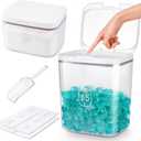 Large Capacity Laundry Powder Container With Pop-Up Lid, 5.5L and 2.8L Detergent Holder for Laundry Pods and Airtight Dishwasher Pod, Storage Container for Dry Food, Rice Flour with Scoop