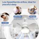 OOWOLF Ceiling Fan with Light and Remote, Low Profile Flush Mount Bladeless Ceiling Fan, 3 Color 3000-5000K, Dimmable LED Light, 3 Wind Speeds, Timer & Memory Function, Quiet Small Ceiling Fan 20.5"