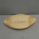 3 Pieces Football Cutting Board Football Serving Tray Hanging Football Gifts for Men Engraved Wooden Cutting Board Decoration for Kitchen Party Holiday Supplies Accessories, 3 Sizes (Light Brown)