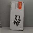 VOLDRA Towel Racks for Bathroom, 24-Inch Towel Shelf with Towel Bar Foldable Towel Holder with 7 Hooks Towel Storage Organizer for Bathroom & Lavatory Wall Mounted(Matte Black)