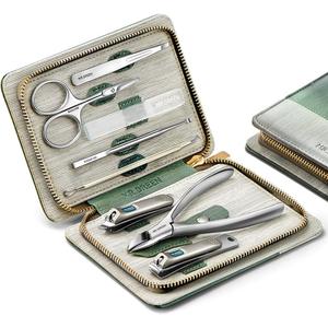 MR.GREEN Manicure Sets Pedicure Kits Stainless Steel Nail Clipper Personal Care Tools with PU Leather Case (Green)