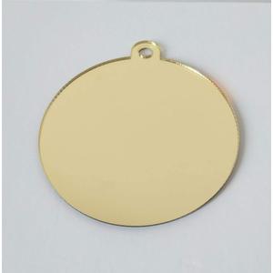 Blank Acrylic Mirror Hanging Bauble for Wedding , Christmas &Events , Blank Mirror Ornament for Keychains , Jewelry ,DIY Mirror Accessory (Gold, 3")