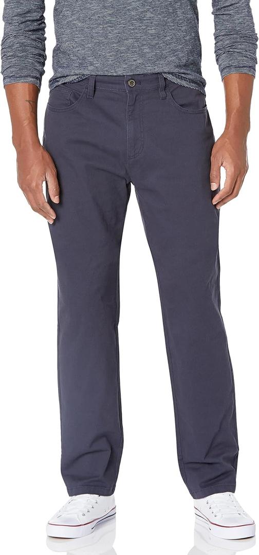 Amazon Essentials Men's Athletic Fit Chinos, Work Pants, 5-Pocket, Cotton Stretch, Navy, 32W x 32L