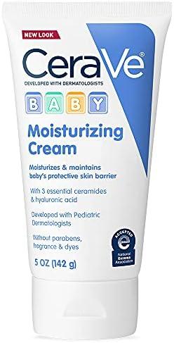CeraVe Baby Cream, Gentle Moisturizing Cream with Hyaluronic Acid, Paraben, Phthalate, & Fragrance Free, 5 Ounce