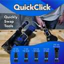 Cen-Tec Systems 94731 Quick Click 30 Ft. Hose for Home and Shop Vacuums with Expanded Multi-Brand Power Tool Adapter Set for Dust Collection