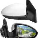 LOIYLLEN Right Passenger Side Rear View Mirror Replacement for Chevrolet Chevy Cruze 2009 2010 2011 2012 2013 2014 2015 2016  Rearview Mirrors with 3Pins and Electric Adjustment，White