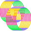 Vinsot Toy Hoop Detachable Plastic Hoops Exercise Equipment Toy Adjustable Rings for Sports Party Game Dance Pet Training