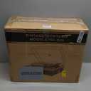 LP&No.1 Record Player with Stereo Speakers, 3-Speed Belt-Drive Turntable for Vinyl Records with Wireless Playback and Auto-Stop,Walnut Wood