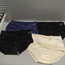 newnice Underwear Briefs, Tummy Control High Waisted, Full Coverage, 4 Packs, Postpartum Panties (Medium, Black, Black, Beige, Blue)