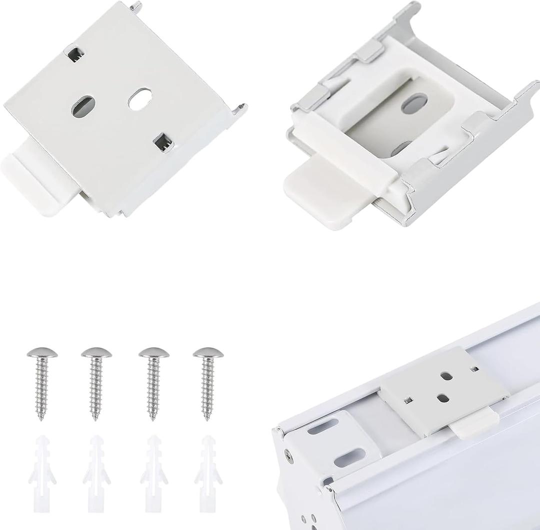 Universal Replacement for Roller Shade Metal Mounting Brackets Roller Blind Buckles (White)