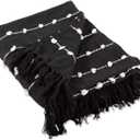 DII Woven Loop Throw Collection, 50x60, Black
