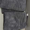 TENSTARS Silk Hemming Bath Towels for Bathroom Clearance - 27 x 55 inches - Light Thin Quick Drying - Soft Microfiber Absorbent Towel for Fitness, Sports, Yoga, Travel, Gym - 2 Pack, Dark Grey