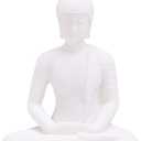 White Buddha Statue for Home Decor Small Meditation Indoor and Outdoor Decoration Garden, Yoga, Alter, Prayer Spiritual Living Figurine