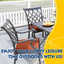 AAAAAcessories Outdoor Seat Cushions for Chairs, Waterproof, Fade-Resistant, 20" x 20" x 3", Patio Furniture Replacement Cushions, Set of 2, Rust