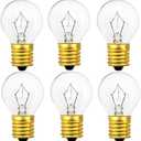 Lava Lamp Bulb 25 Watt, E17 Intermediate Base,The Lava Original Replacement for 14.5-Inch Lava Lamp, Soft Warm White Glow, Long Life, High Temp Resistance, High-Output Heat S11 (6PC-25W)