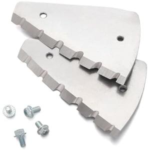 Silkfly 2 Pcs 8 Inch Curved Electric Ice Auger Blades Heavy Duty Stainless Steel Replacement Drill Blades Compatible with Strike Master Eskimo for Ice Fishing Winter Outdoor