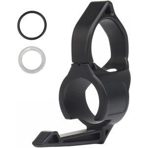 Tactical Flashlight Ring, Portable Flashlight Holder with Pocket Clip for Multiple 1'' Flashlights (Black)