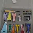 Asixxsix Bias Tape Maker Kit, 9 Sizes Bias Tape Maker with 4Pcs Sewing Clips, Awl, Snap on Binding Foot, Ball Point Pins, Bias Tape Maker Machine for Fabric Sewing and Quilting