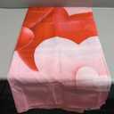 71 x 71 Inches Valentines Shower Curtain Red and White Love Heart Theme Romantic Bathroom Curtain Waterproof Polyester Curtain with Hooks Set for Valentine's Bathroom Decorations