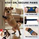 Anti Slip Dog Socks to Prevent Licking Paws - Double Side Paw Covers Dogs Grip Sock for Hardwood Floors, No Twist Dog Booties Grippy Socks for Small Medium Large Senior Dogs, Black and Caramel, M