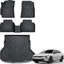 Auxko All Weather Floor Mats Cargo Mat Fit for 2025 2026 Kia K4 Sedan TPE Liners Accessories for Kia K4 Sedan 2025 2026 All Season Guard Odorless Anti-Slip Floor Mats Cargo Liner