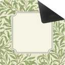 Green Leaf Mahjong Mat for Table 31.5 X 31.5 in, Gifts for Mahjong Players, Vintage Green Botanical Anti-Slip Table Cover Tablecloth for Poker Board Card Tile Game Dominoes
