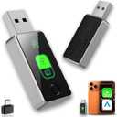 Wireless CarPlay Adapter for iPhone - 2026 Upgrade 2 in 1 Android Auto Wireless Adapter, One-Tap Switch, Wired to Wireless, Plug & Play, Fast & Stable, for iOS 10+ & Android 11+, Cars 2016+