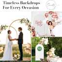 SorelleShoppe Party Arch Backdrop Stand and Cover Set - 7.2ft Gold Balloon Arch Stand and 6ft Photo Background Stand with Solid Base Thick Poles - Multiuse Wedding Arch Frame for Birthday Baby Shower