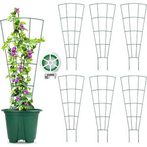 6-Pack Indoor Plant Trellis - 32 Inches, Heavy-Duty Metal for Climbing Houseplants, Flowers, Vines, and Ivy