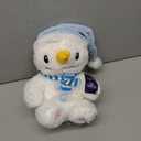 Glow Guards Light up Musical Christmas Snowman Stuffed Animal Soft Plush Toy with Colorful LED Night Lights Lullaby Songs Glow in The Dark Xmas Gifts for Toddler Kids, 10'' (Blue)