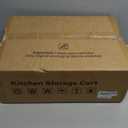 Cinati 4-Tier Kitchen Storage Cart, Adjustable Rolling Pantry Storage Cart with 10 Baskets & Handle, 29''W Metal Snack Cart with Wheels, Kitchen Shelf Organizer for Fruit, Vegetables, Potato(White)